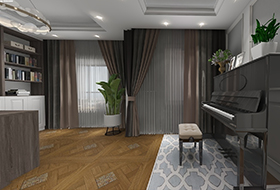 古典橡木方形拼花帶玻璃,進口地板,環保地板