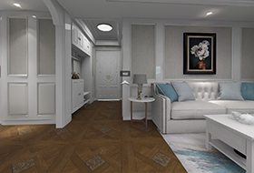 古典橡木方形拼花帶玻璃,進口地板,環保地板