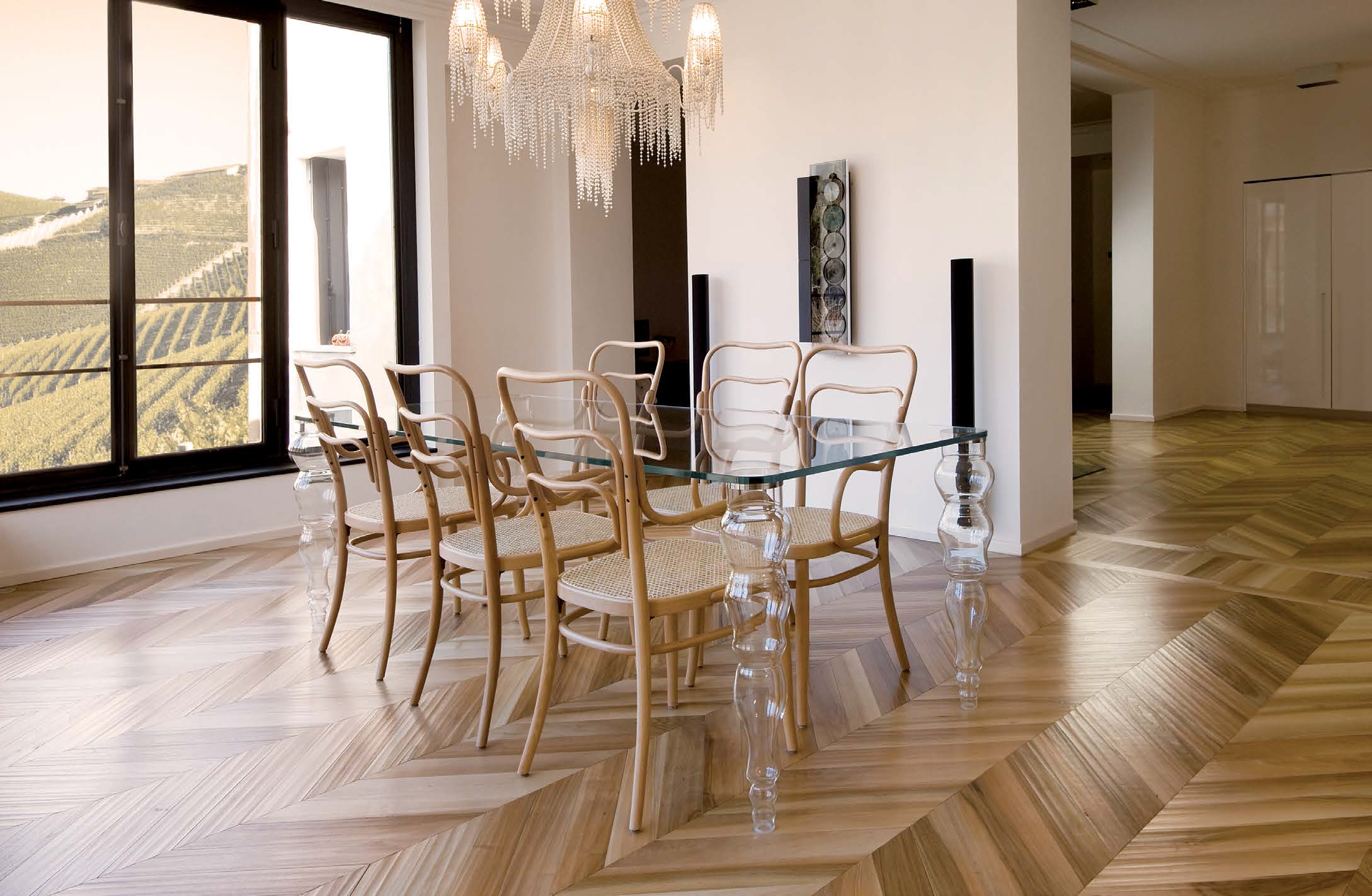 得高環保地板，直擊地面健康 胡桃木魚骨拼花European Walnut Noblesse Herringbone  (2)